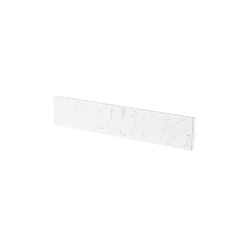 21.14" x 4" Engineered Marble Bathroom Sidesplash, Carrara White