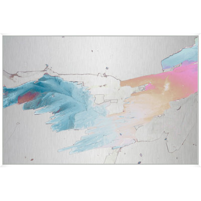 «Soft Colors 2» par Mat Sanders - peinture à cadre flottant sur métal