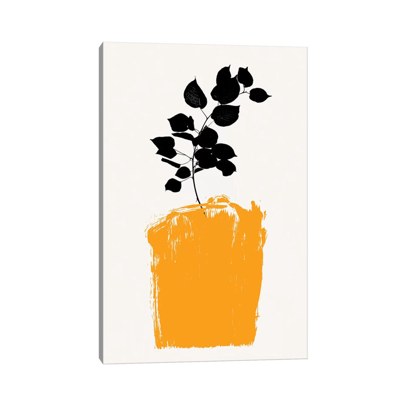 Scabiosa - Yellow by Kubistika - Wrapped Canvas Print, 20.32 cm H x 30.48 cm W