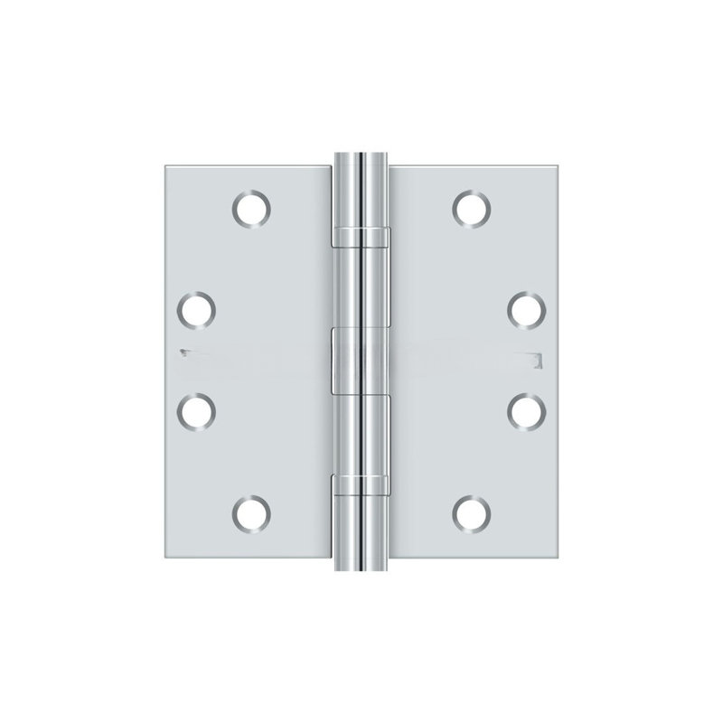 102'' x 102'' Steel Butt Bearing Hinge, Polished Chrome