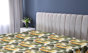 Vert olive, terre, jaune / floral