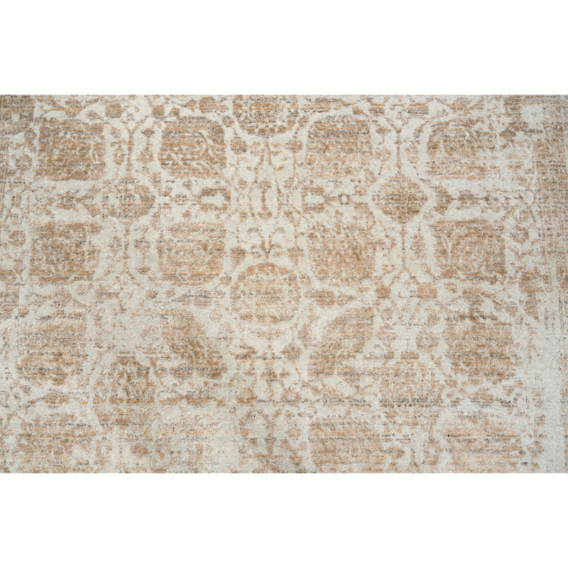Ikat Area Rug in Gold, Rectangle 10' x 14'