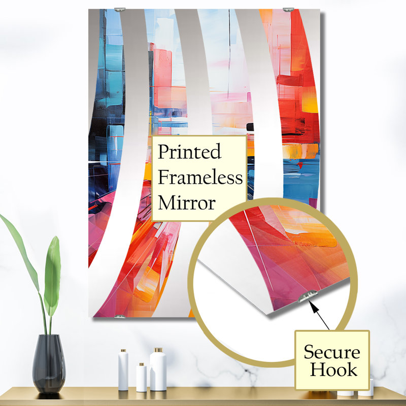Miroir mural Chiem - Abstract Collages MIR135833, 40 po x 30 po