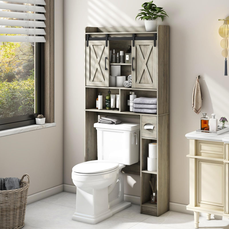 Over The Toilet Storage Cabinet, Light Gray