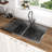 Double Bowl Drop In Sink- 33"X22" Double Bowl Kitchen Sink 18 Gauge With Two 9" Deep Basin