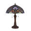 Lampe de table 2 lumières en bronze foncé de style Tiffany Danil