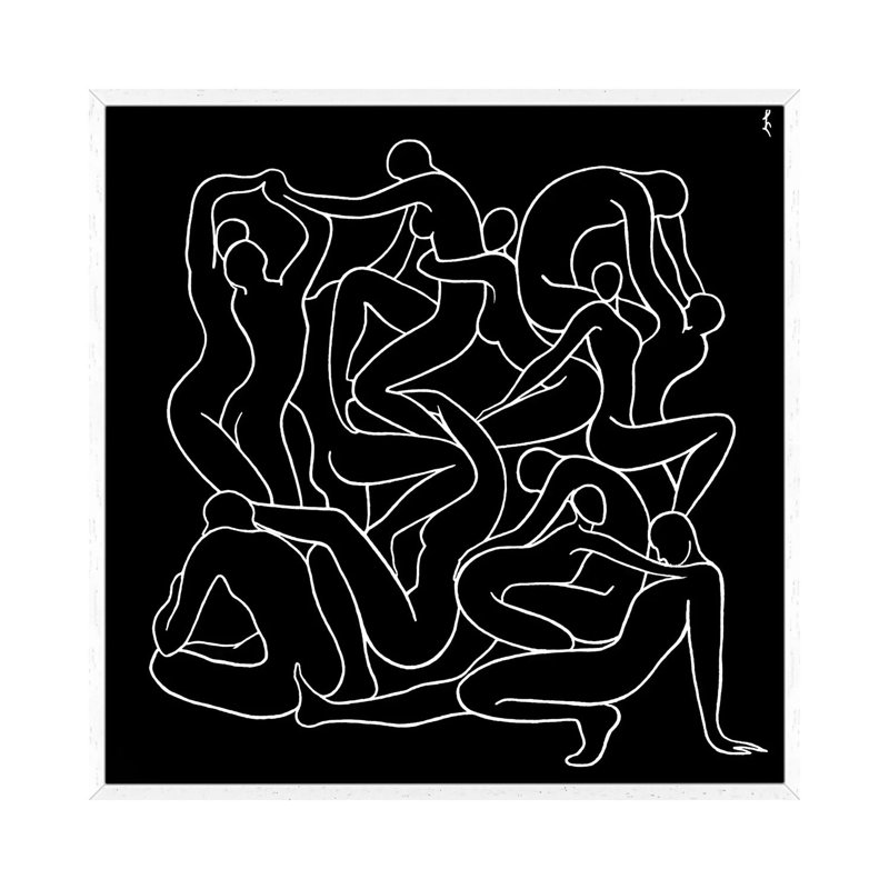 Fragile Construction by Lia Chechelashvili - Print on Canvas, 93.98 cm H x 93.98 cm W, White Framed
