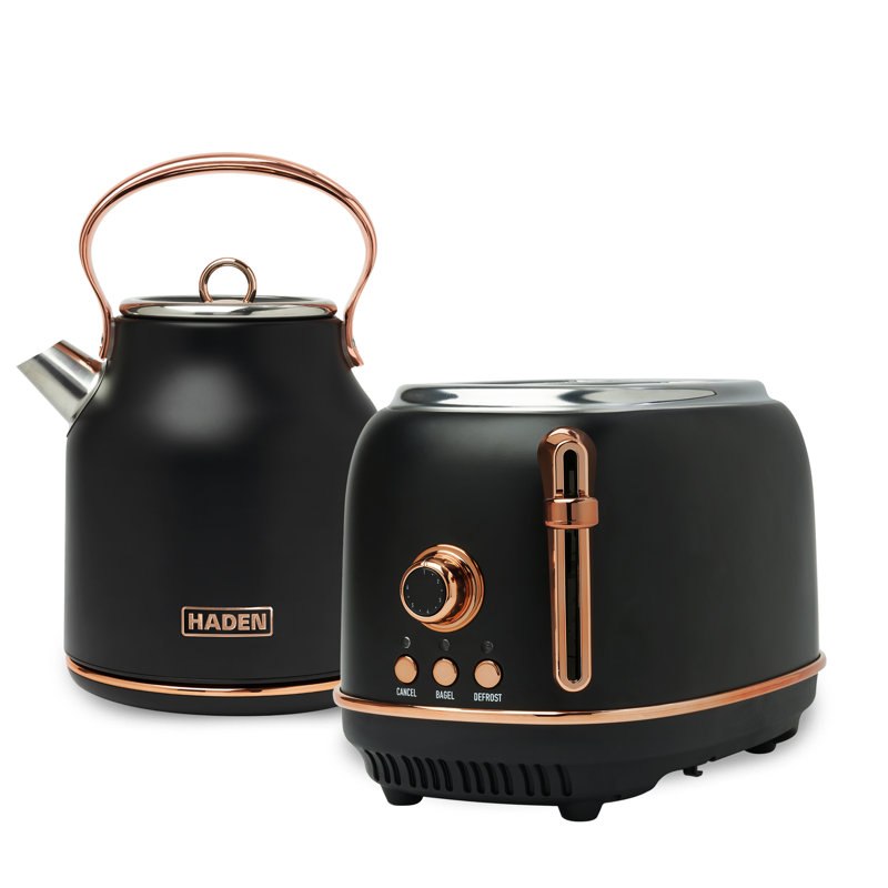 Haden 1.7L Electric Kettle and 2 Slice Wide Slot Toaster Kitchen Appliance Set