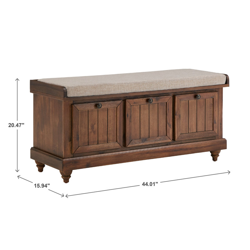 Banc de rangement Oakham, Brun antique