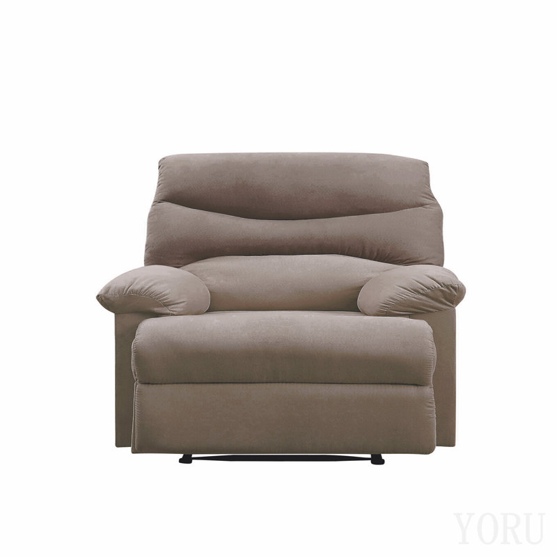 Light Brown Recliner With Pillow Top Arm