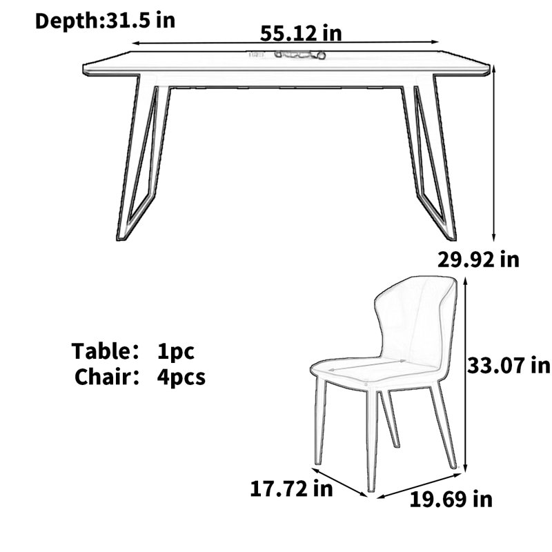 Solai, H 29,92 po x L 55,12 po x l 31,5 po, 5