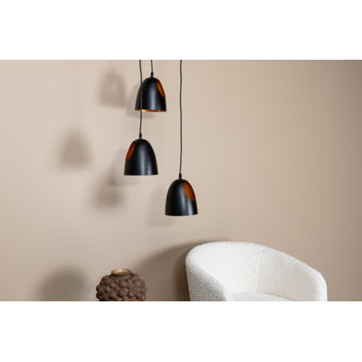 Aquinnah 3 - Light Black Cluster Pendant