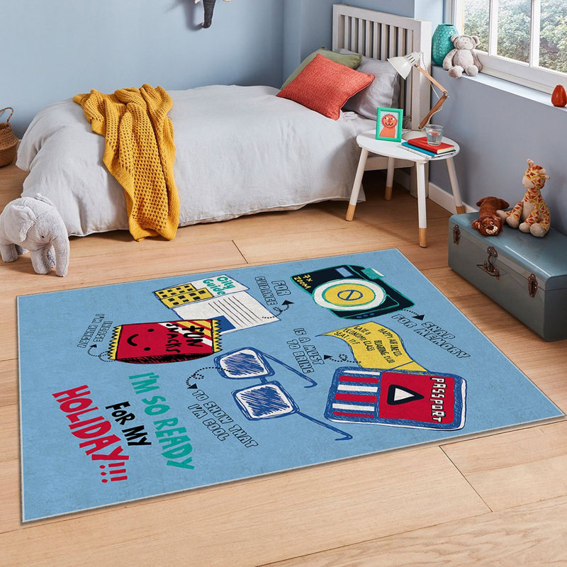 Luxurious Polyester Area Rug, 5.2 x 7.5 ft | 740 g/m², Non-Slip Felt Dot Underside, Laminated Sponge for Durability | Antibacterial, Easy Clean, Machine Washable at 86°F, Stunning Digital Print on Velvet Fabric