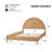 Modern Scandinavian Platform Bed with Curved Headboard, No Box Spring Needed-123515118-123515120