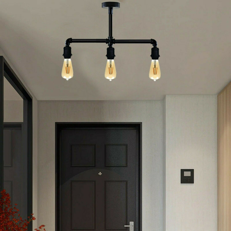 Hinnenkamp Semi Flush Mount, Black