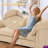 Wauseon 112.6"W Chenille 3 - Seater Sofa , With Pull - Out Storage Drawers Under Each Seat，Armrest Crescent Design.-71906574
