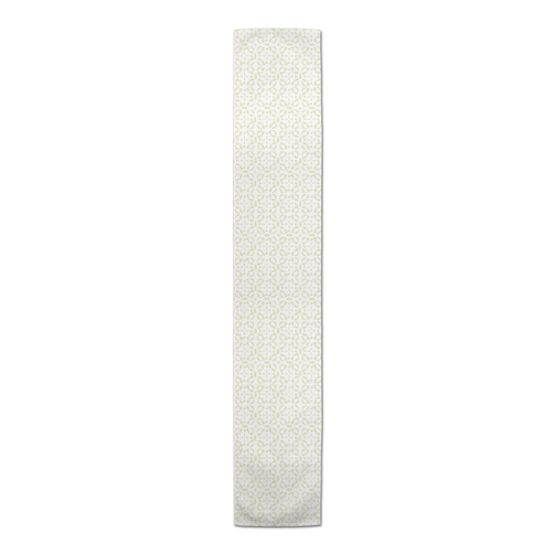 Tile Pattern Cream 4 Table Runner, Cream