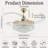 Gold Luxury Remote Control Three-Color Light-Changing Ceiling Fan Light Suitable For Living Room, Dining Room And Bedroom