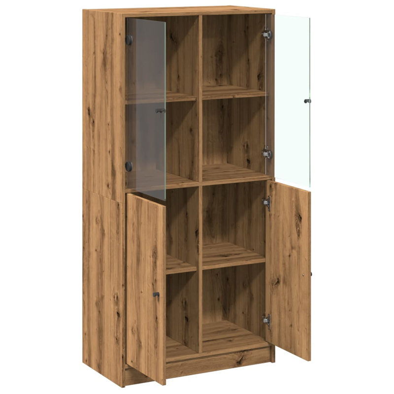 Matana Standard Bookcase, 142cm H x 68cm W x 37cm D, Artisian Oak