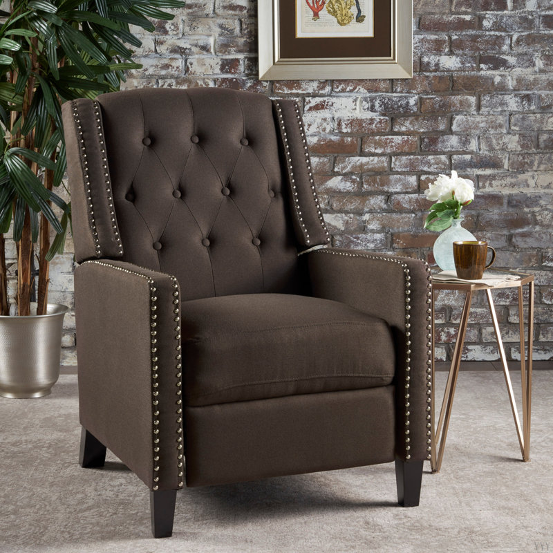Chaise en tissu Classic, Café