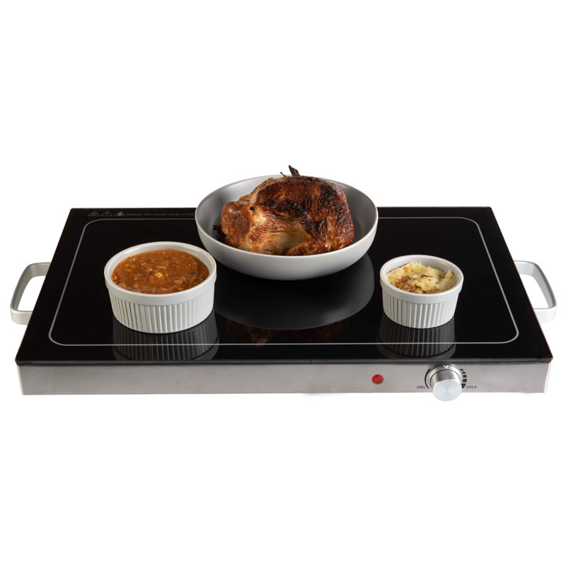 Plateau chauffant électrique 250 W avec 3 réglages de température et poignées Cool-Touch par Classic Cuisine