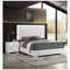 Contemporary Bold Geometric Accents Pristine High-Gloss White Finish Two Drawers Nightstand Wooden