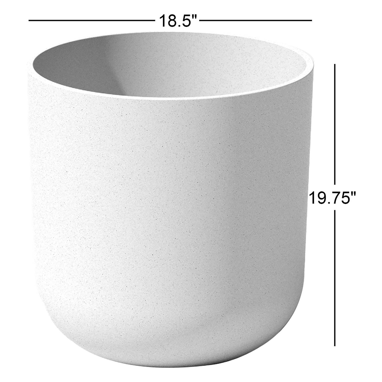 Pure Series Planter, 2, 19.75" H x 18.5" W x 18.5" D, White