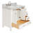 Ariel Cambridge 36 In. Left Offset Vanity With 2 In. Carrara Marble Countertop-105903791