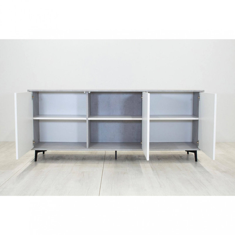 Gurtaaj 184cm Sideboard, Cement/White