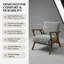 Fauteuil d'appoint contemporain en hévéa massif avec structure en bois d'hévéa-731956814