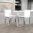 Contemporary Faux Leather and Metal 26" Counter Stool, Set of 4 - Chrome-266409725