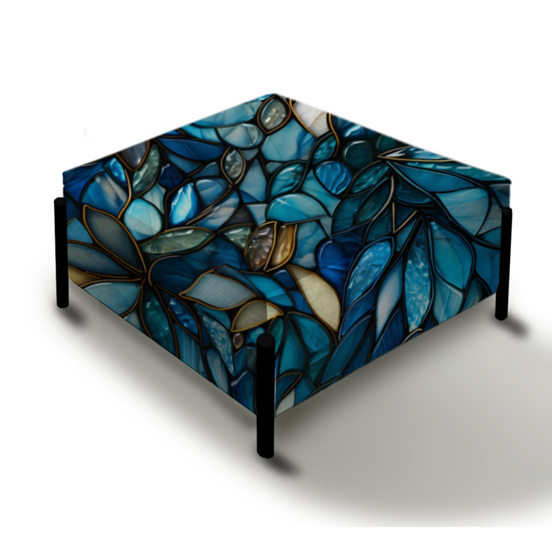 Ocean Mosaic Tropical Pattern - Tropical Large Square Ottoman