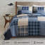 Ensembles de literie de luxe en coton, courtepointe double / grand 3 pièces, conception moderne en patchwork pour toutes les saisons