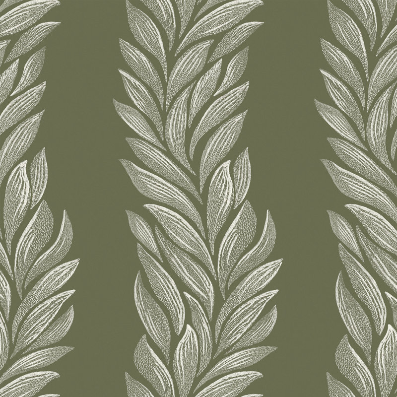 Papier peint vert olive Laura Ashley