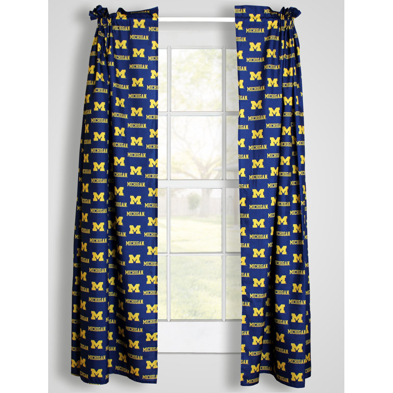 NCAA Semi Sheer Curtain Pair, 42" W x 63" L