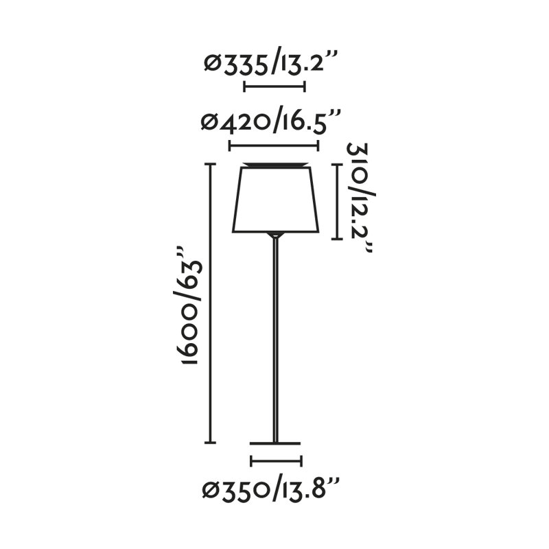 Savoy Floor Lamp, Matt Black, Black