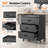 34.65" Heavy-Duty 3-Drawer Metal Tool Storage Cabinet with Wheels, Rolling Garage & Workshop Organizer with Raised Worktop, Lockable Casters, Smooth Glide Drawers, Black/Gray
