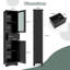 Amatul Glass Freestanding Linen Cabinet