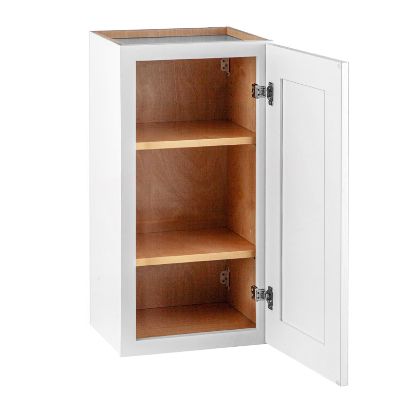 Single Door Wall Cabinet With 2 Shelves(21"W×12"D×30"H), 30.05" H x 21.05" W x 12.05" D, White