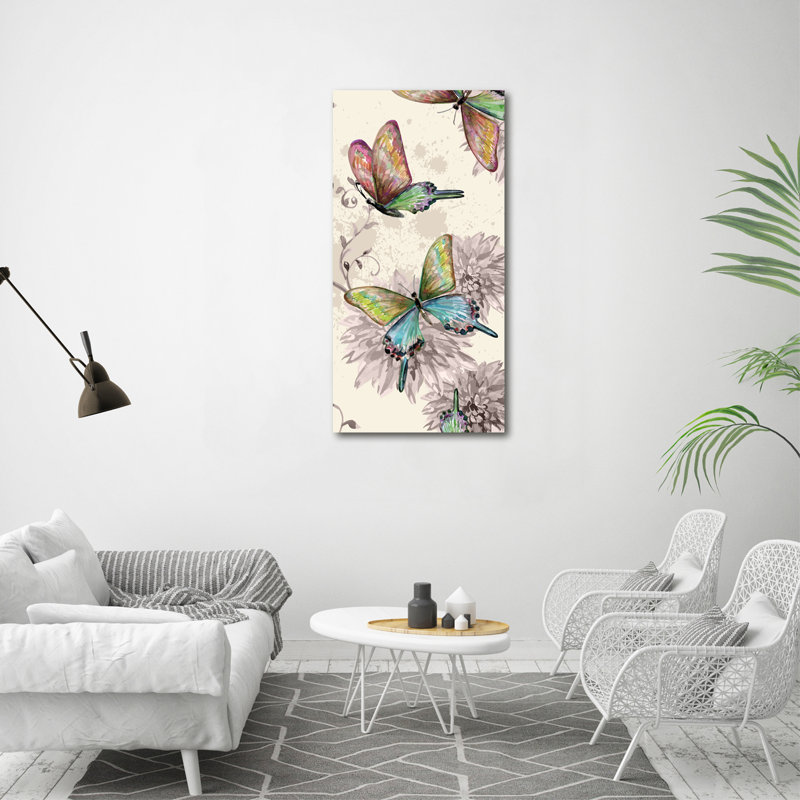 Colorful Butterflies - Wrapped Canvas Print