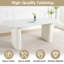 Ensemble de salle à manger rectangulaire à double piédestal avec table de salle à manger de style crème-74849809-74849810