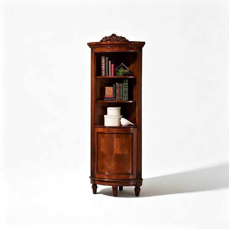 Armoire de coin en bois massif Traditional