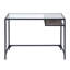 Glass Top Metal Base Writing Desk