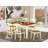 Beley 6 - Person Solid Wood Solid Wood Top Four Leg Dining Set-124549076