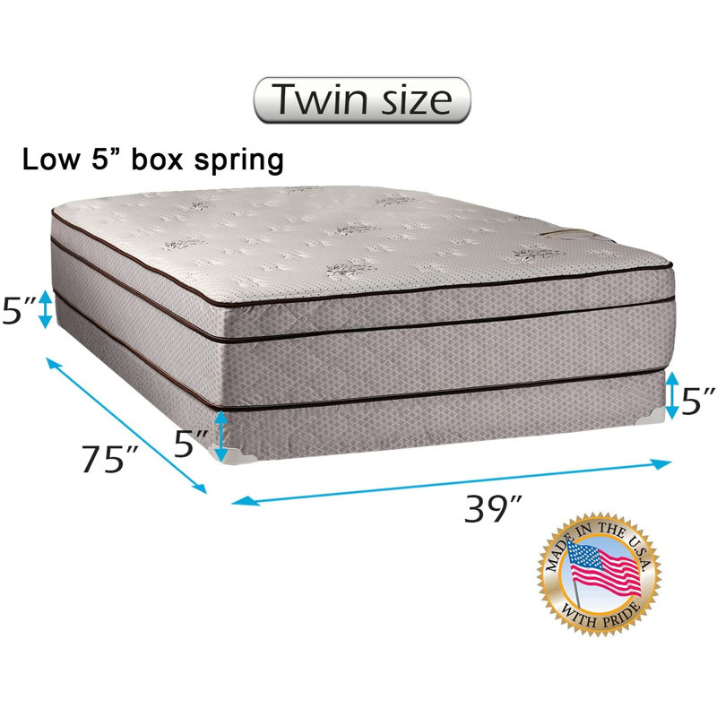Remona 13'' Plush Innerspring Mattress and Box Spring, Twin