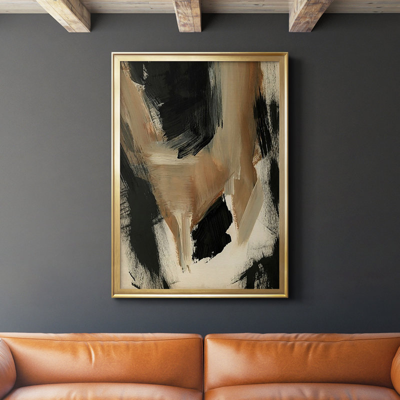 " Baked Paintstrokes II ", 30.5" H x 22.5" W, Gold