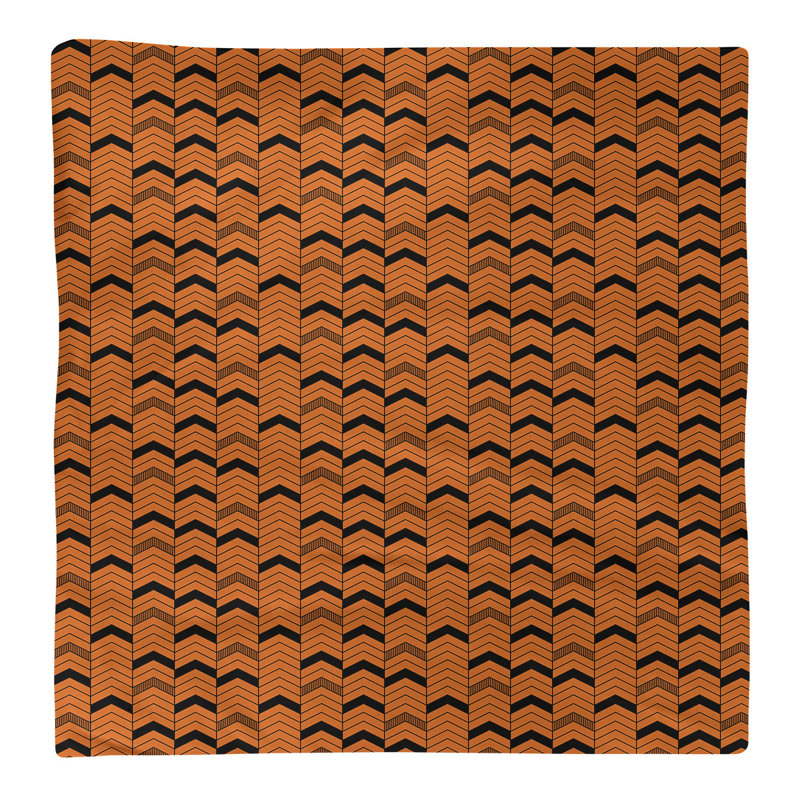 Serviette revêtue de fêtest hol, 22 po x 22 po, Orange / Noir, Polyester