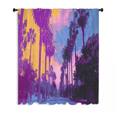 Rideaux de fenêtre Palm Trees Street
