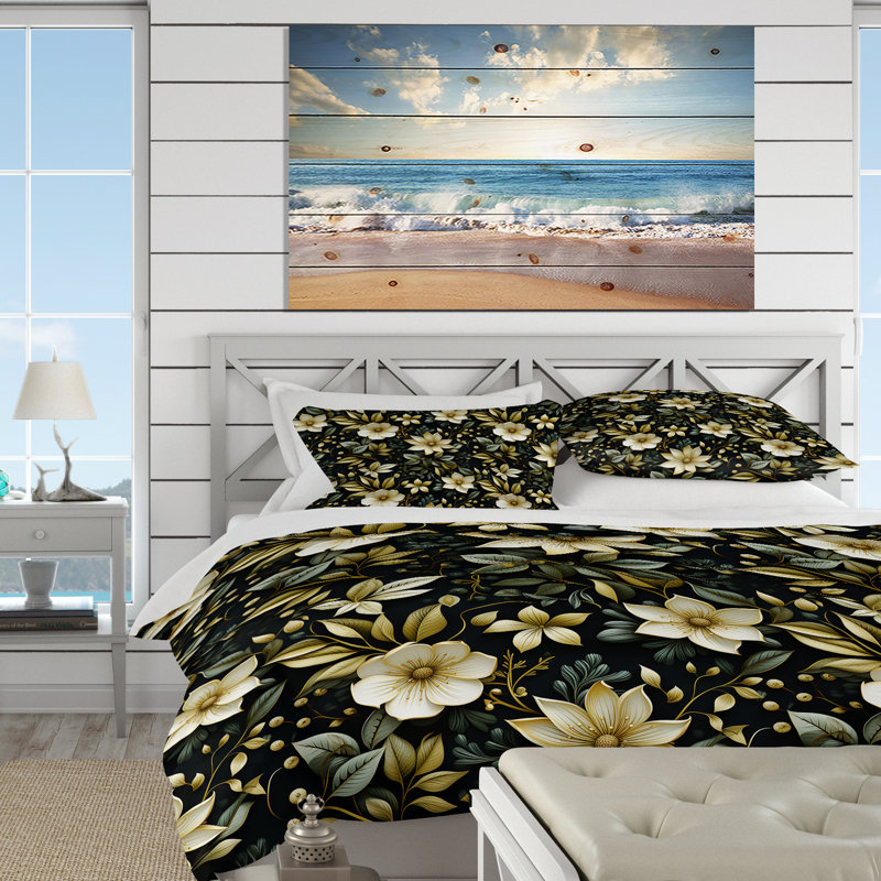 Stormy Botanicas Moody Patterns - Ensemble de housse de couette botanique - Microfibre de polyester