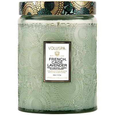 French Jar Candle with Glass Holder